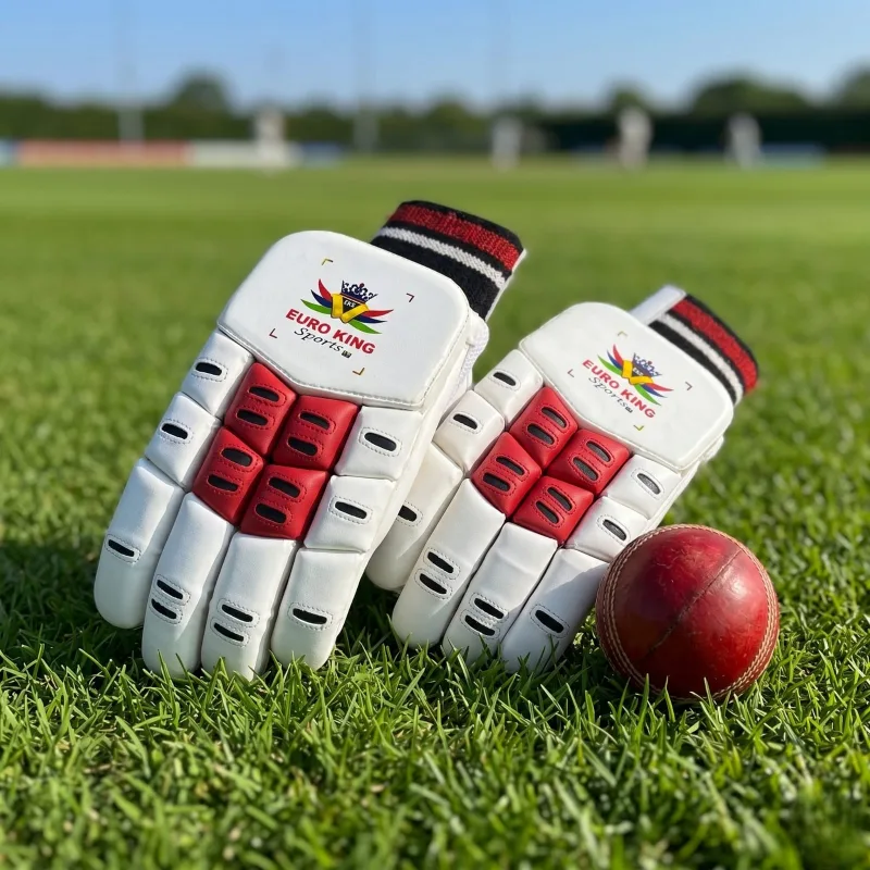 EKS Batting Gloves - Red & White - Image 2