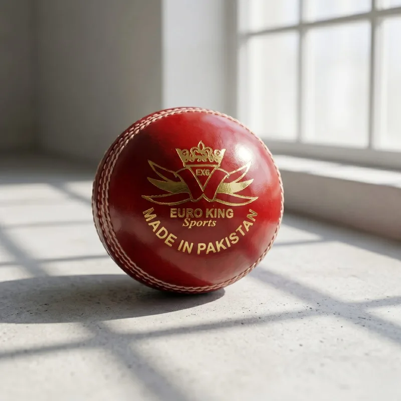 EKS Red Leather Cricket Hard Ball (6 Balls Box) - Image 3