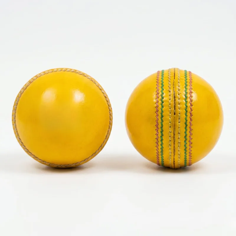 EKS Yellow Indoor Leather Hard Ball (6 Balls Box) - Image 2