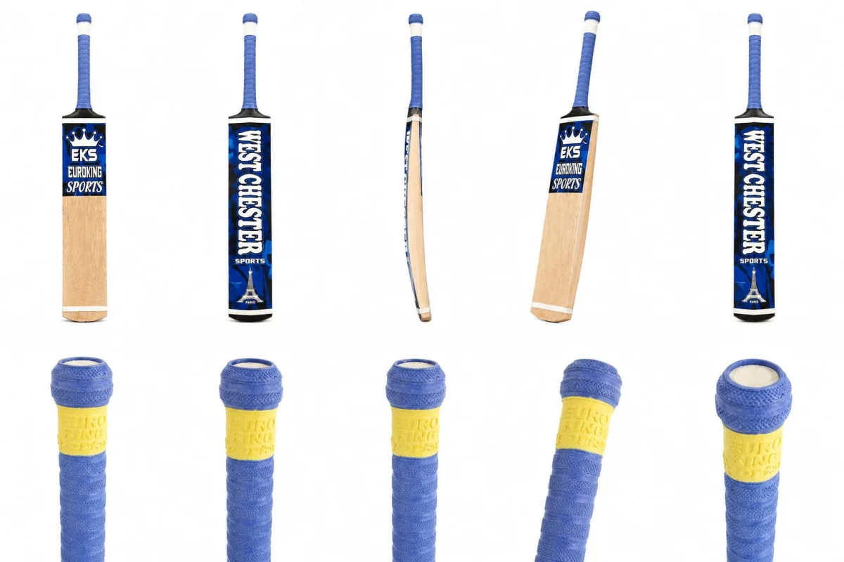 West Chester collection coconut wood Srilankan High stroke heavy bottom nice fine gripping rubber For pro tape tennis bat Blue paris